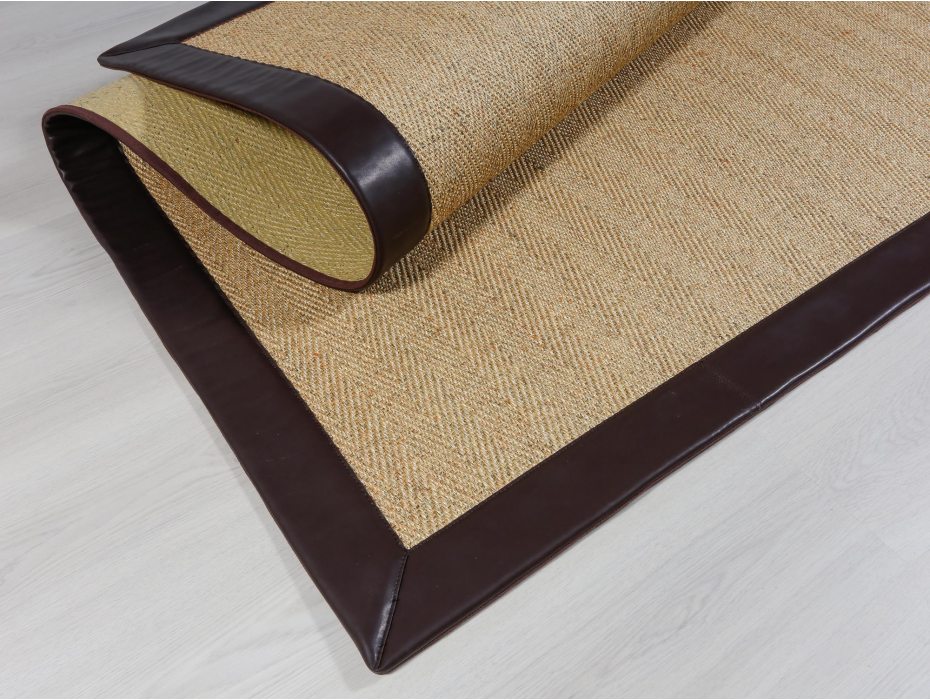 Alfombra de Sisal y Cuero